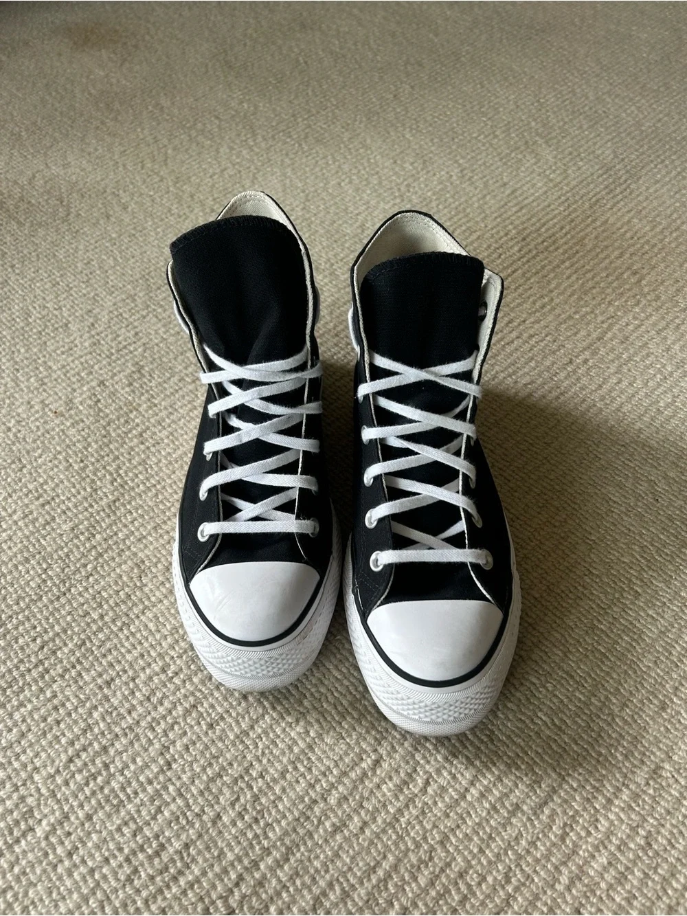 Converse Black and White High-Top Canvas Sneakers